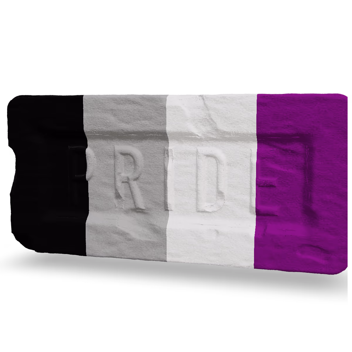 Pride Brick Key Chain, Asexual Pride Brick Key Chain