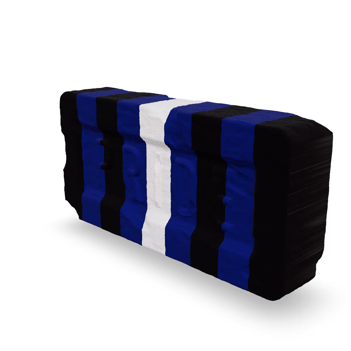 Pride Brick Key Chain, Leather Pride Brick Key Chain, Three-quarter view from the right