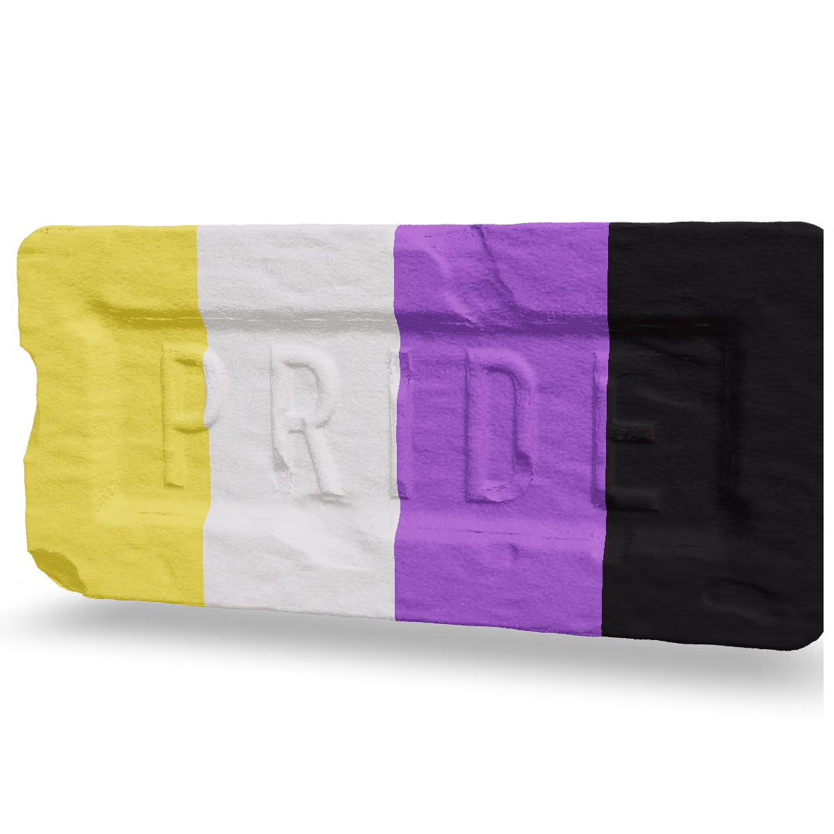 Pride Brick Key Chain, Nonbinary Pride Brick Key Chain