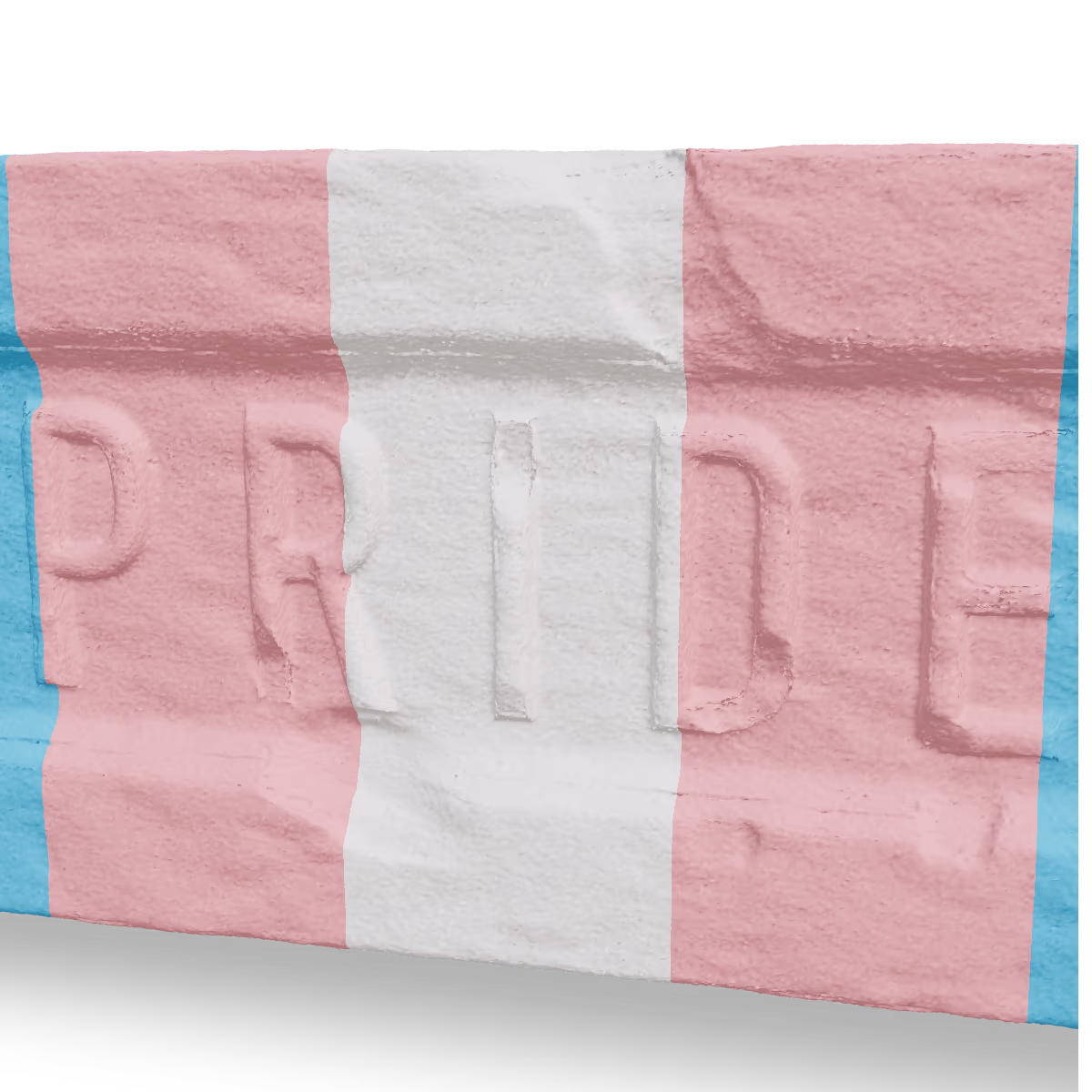 Pride Brick, Transgender Pride Brick, Close-up showing print layer lines